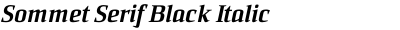 Sommet Serif Black Italic